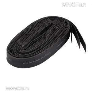Zsugorcső 1 méter fekete lapos forma 12 mm -> 6 mm zsugorodási arány 2 : 1 cRUus 125°C VW-1