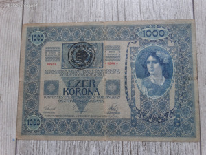 1902 - 1000 KORONA - ROMÁNIA FELÜLBÉLYEGZÉSSEL