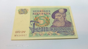 Svédország 5 korona 1972 UNC