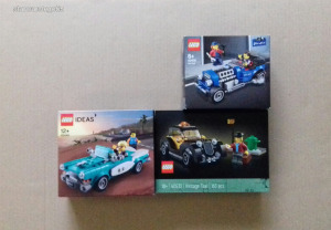 VETERÁN autók: bontatlan LEGO 40409 Hot Rod + 40448 Veterán jármű+ 40532 Veterán Taxi