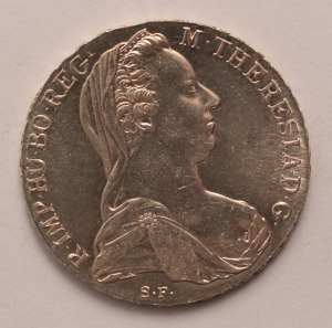 Mária Terézia S.F. tallér 1780, Ag.833, 28g