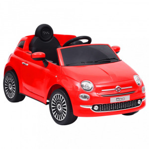 piros elektromos gyerek autó Fiat 500