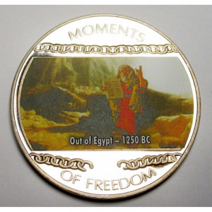 Libéria, 10 dollars 2004 PP - A szabadság pillanatai - A kivonulás - 1250 BC UNC