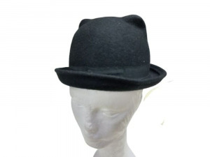 51-52 cm-es fejre fekete fülecskés, cicafüles szövet kalap lánynak - H&M