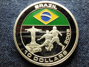 Libéria Labdarúgó bajnokság Brazília 10 Dollár 2005  (id79152)