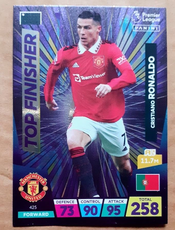 425 Cristiano Ronaldo Manchester United Top Finisher Panini