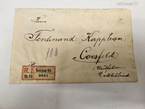 1924-es Ajánlott levél Budapest-Coesfeld szép bérmentesítés