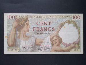 Franciaország 100 Francs 1941 VF-