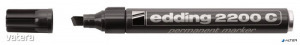 Alkoholos marker, 1-5 mm, vágott, EDDING '2200', fekete