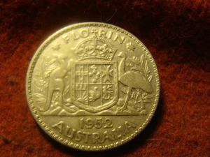 Ausztrália ezüst 1 florin 1952  11,3 gramm