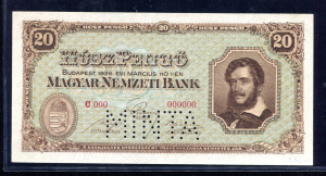 1926  20 Pengő  -MINTA-  UNC  -SP65