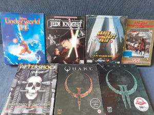 Quake 1.,2.,Aftershock, GTA 1., Dark Force 2., Secret Of The S. B.,Ultima U.2 DOBOZOS PC játékok