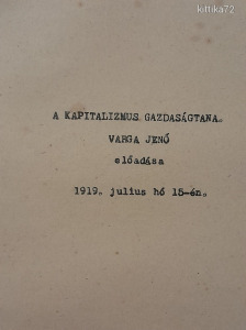 1919-es történelmi témájú előadások gépelt iratai papírrégiség papírgyűjtemény