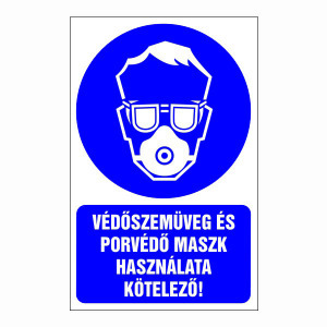Védőszemüveg és porvédő maszk használata kötelező! (DKRF-REND-1425-1)