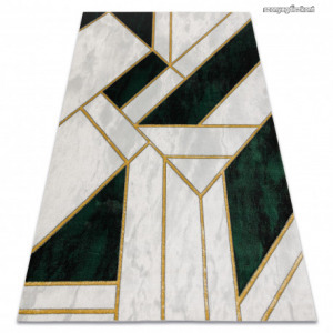 EMERALD szőnyeg 1015 glamour, elegáns márvány, geometriai üveg zöld / arany 140x190 cm