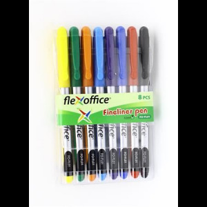 Flexoffice FL01 tűfilc 0,3 mm 8 különböző szín  (FOFL01V8 / FO-FL01SET8) (FO-FL01SET8)