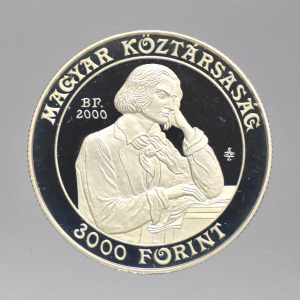 2000  Liszt Ferenc Zeneművészeti Egyetem  ezüst 3000 Forint  PP  -FIX558