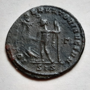 I. Constantinus follis 313 Siscia 3. műhely - Jupiter - Ritkább!