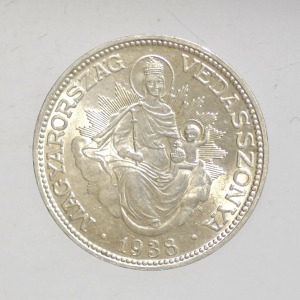 1938  Horthy  ezüst 2 Pengő  aUNC  -PR89