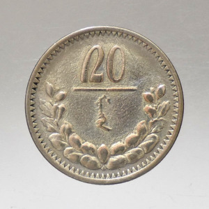 1925  Mongólia  ezüst 20 Möngö   -FIX189