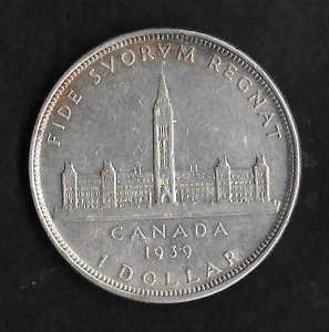 1939. Kanada , VI. György 1 Dollár  forgalmi  érme   ( Ag )