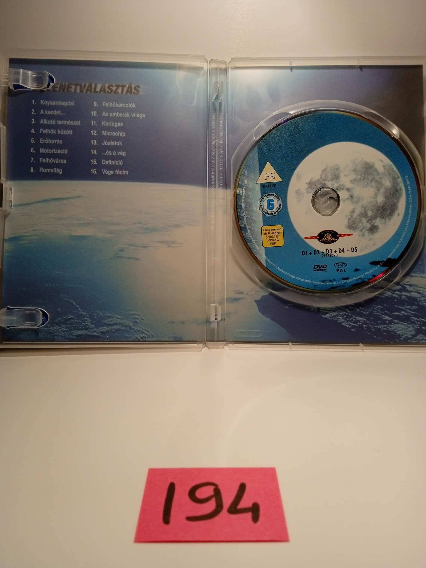 Jó állapotú DVD 194 Koyaanisqatsi - Kizökkent világ / Powaqqatsi - Változó világ - Díszdobozos