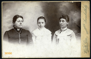 Würth műterem, Szombathely, elegáns hölgyek, lány portréja, 1906., 1900-as évek, Eredeti kabinetf...