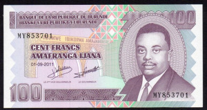 Burundi 100 francs UNC 2011
