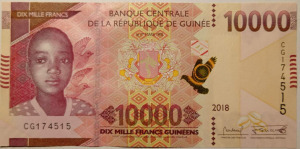 Guinea 10000 frank 2018 UNC