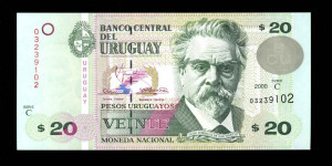 Uruguay 20 Pesos Uruguayos 2000 - Pick 83 - UNC, banktiszta