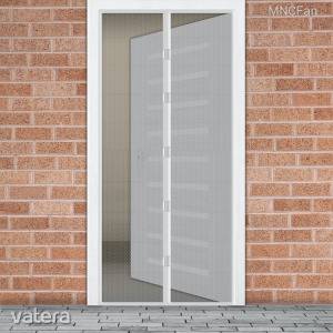Mágneses szúnyogháló rovarháló függöny bejárati ajtóra 100x210cm fekete vagy fehér