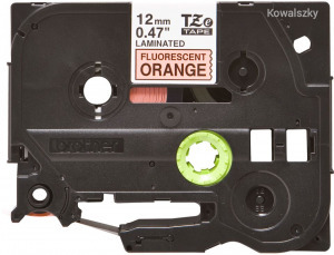 Brother TZE-B31 laminált P-touch szalag (12mm) Black on Flu Orange - 5m TZEB31