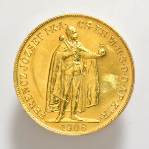 1908  Ferenc József  arany 100 Korona  UP  -PAP152