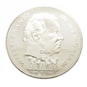 Libéria, 1 dollar 1992 - Willy Brandt kancellár aUNC+