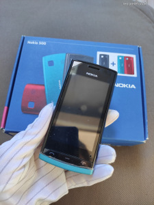 Nokia 500 - független - fehér-kék - dobozában