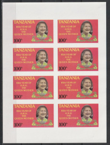 Tanzánia Királyi Család Postatiszta Blokk