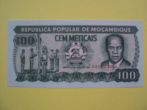 Mozambik, 100.- Meticais, 1989. UNC.