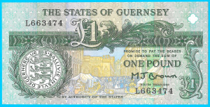 1 font 1991 Guernsey M. J. Brown UNC