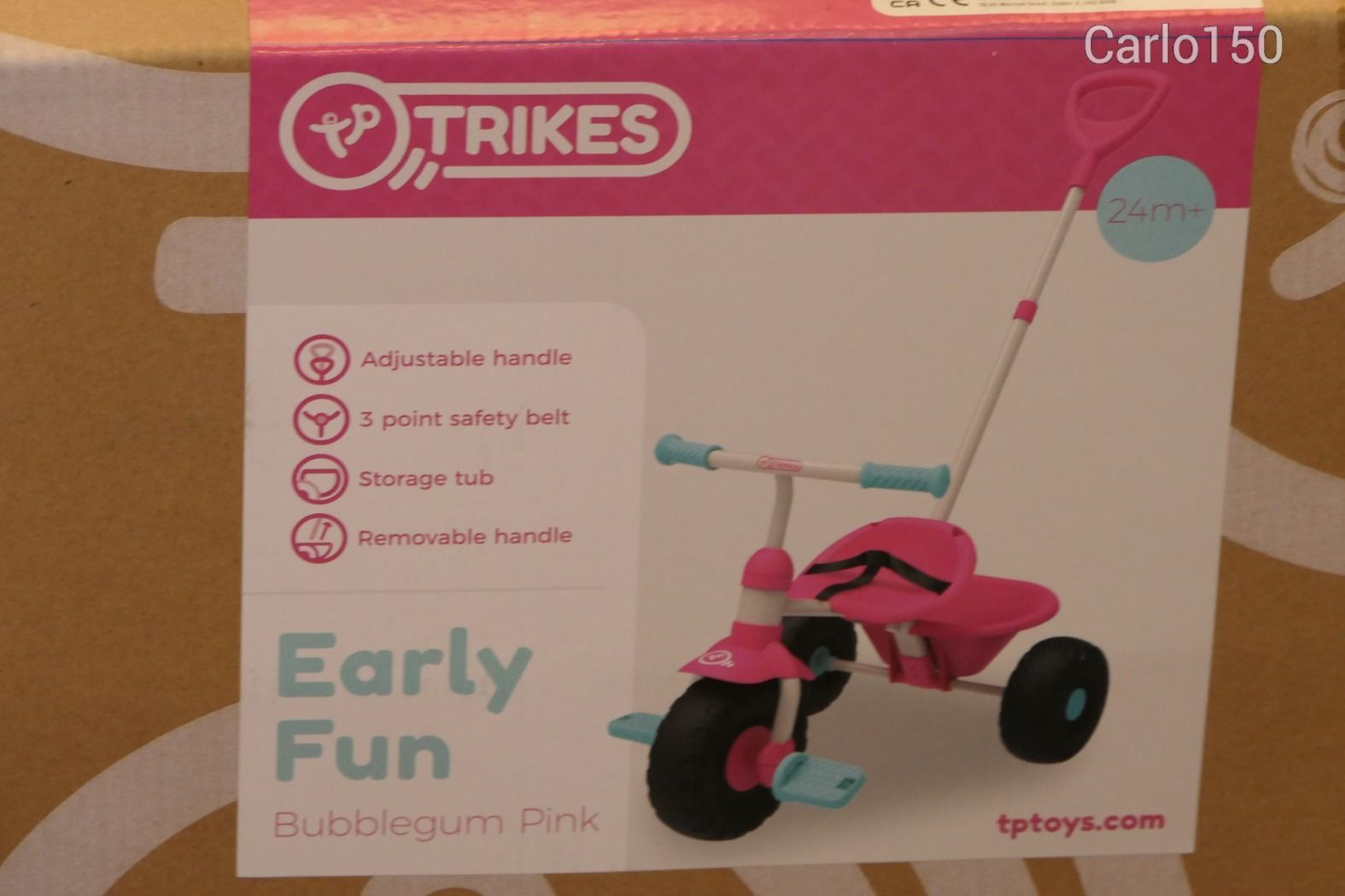 FEBER - Triciclo Trike 2 in 1 regolabile in altezza, triciclo per bambini a partire da 1 anno (famoso, è 800012810