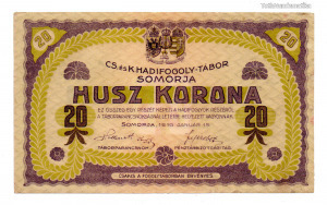 1916 Somorja Hadifogoly-tábor 20 Korona