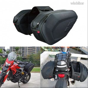 Univerzális motor motorkerékpár oldaltáska oldal táska csomagtartó doboz SZETT - bővíthető - vízálló