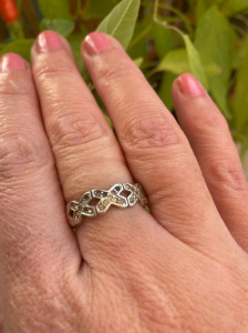 925 ezüst csipke karikagyűrű