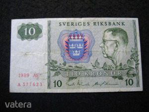Svédország 10 Kronor 1989 AE  (BK 2E)