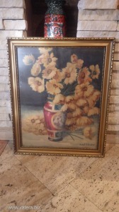 Antal Sándor akvarell festmény virágcsendélet vázával (meghosszabbítva: 3132565385) - Vatera.hu Kép