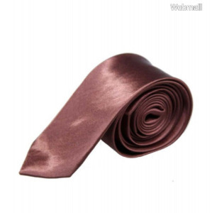 Barna selyemhatású vékony nyakkendő