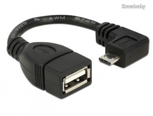 DeLock Cable Micro USB type-B male angled > USB 2.0-A female OTG 11cm 83104