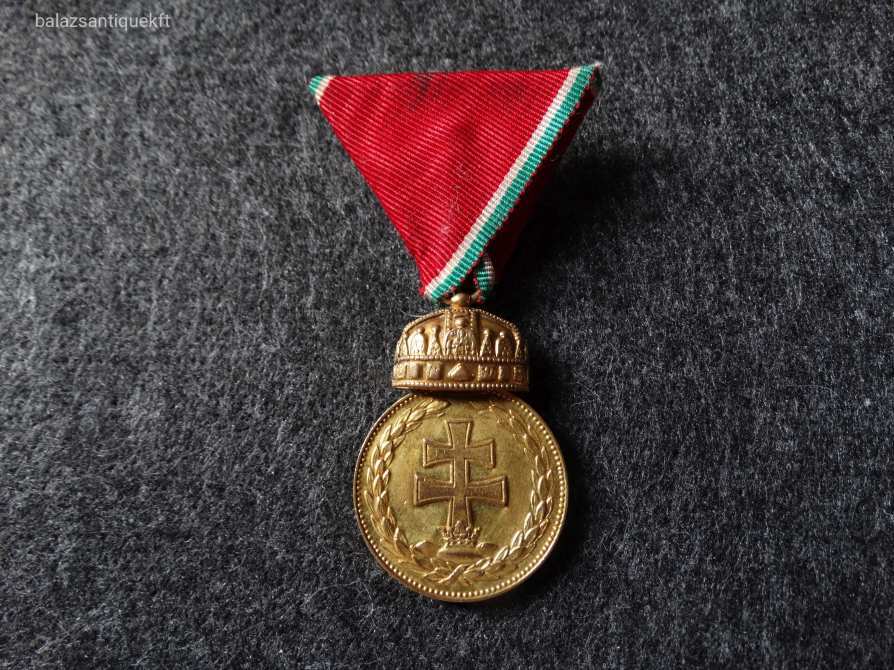 HORTHY - MAGYAR KORONÁS BRONZÉREM - SIGNUM LAUDIS - EREDETI HADISZALAGON