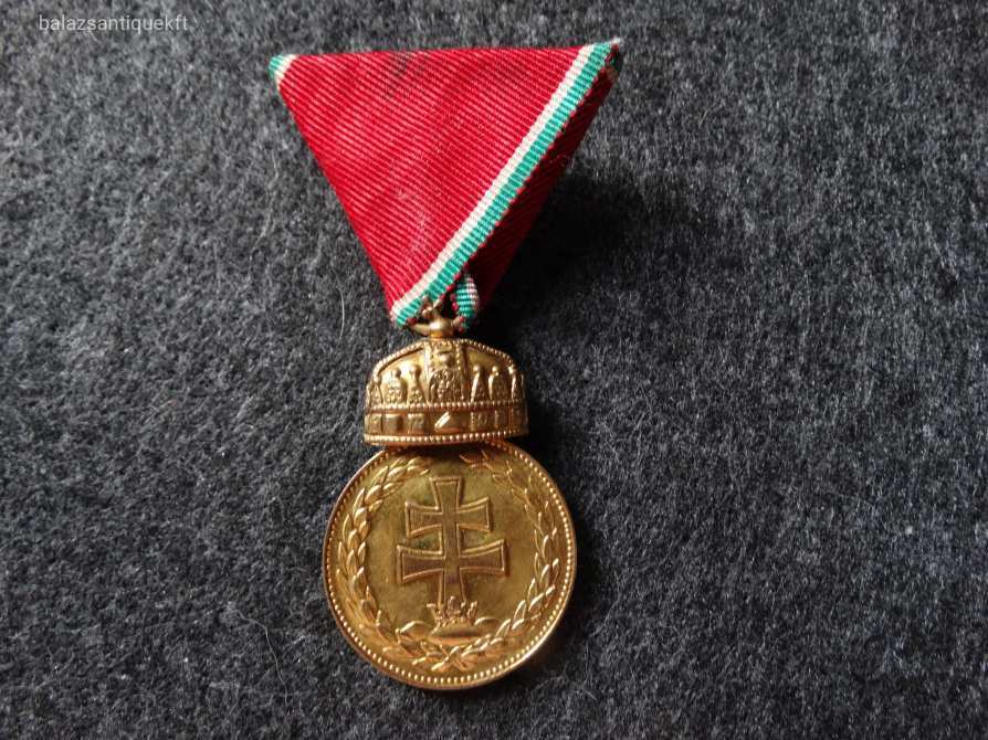 HORTHY - MAGYAR KORONÁS BRONZÉREM - SIGNUM LAUDIS - EREDETI HADISZALAGON