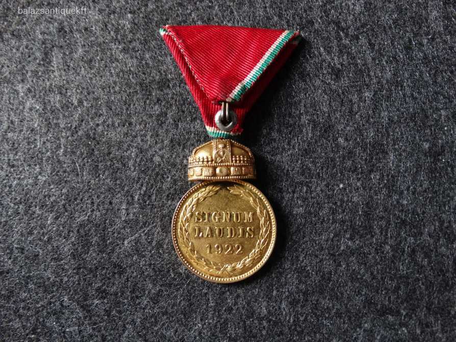 HORTHY - MAGYAR KORONÁS BRONZÉREM - SIGNUM LAUDIS - EREDETI HADISZALAGON