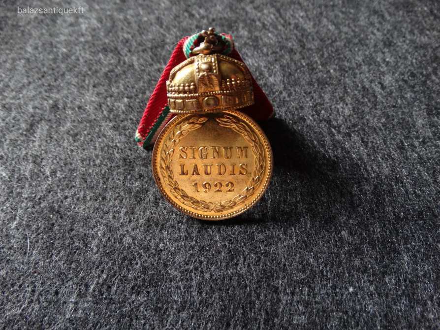HORTHY - MAGYAR KORONÁS BRONZÉREM - SIGNUM LAUDIS - EREDETI HADISZALAGON